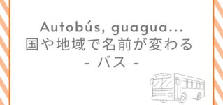 Autobús, guagua...国や地域で名前が変わる「バス」 autobus-guagua-colectivo